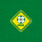 巴西国家队队徽 - 绿色背景与黄色菱形